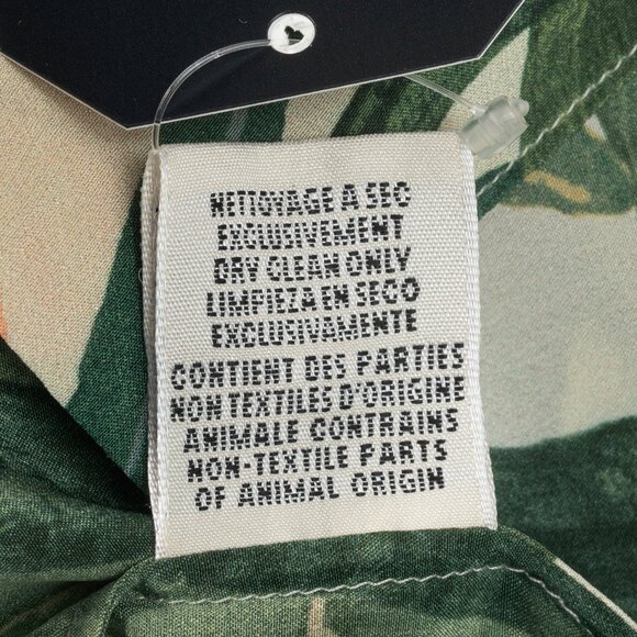 Hermes Cream & Green Silk Floral Buttoned Blouse - Picture 11 of 11